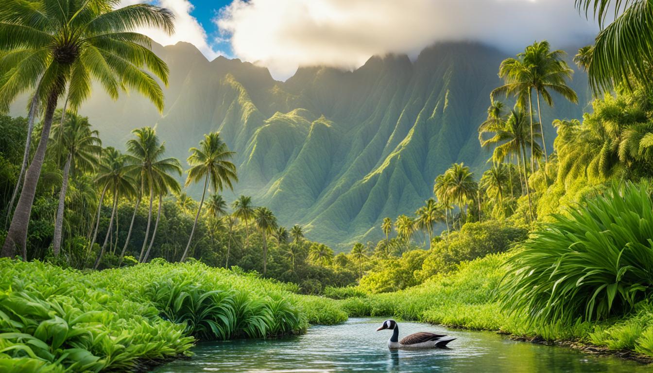 Nene Goose in Hawaiian Ecosystem