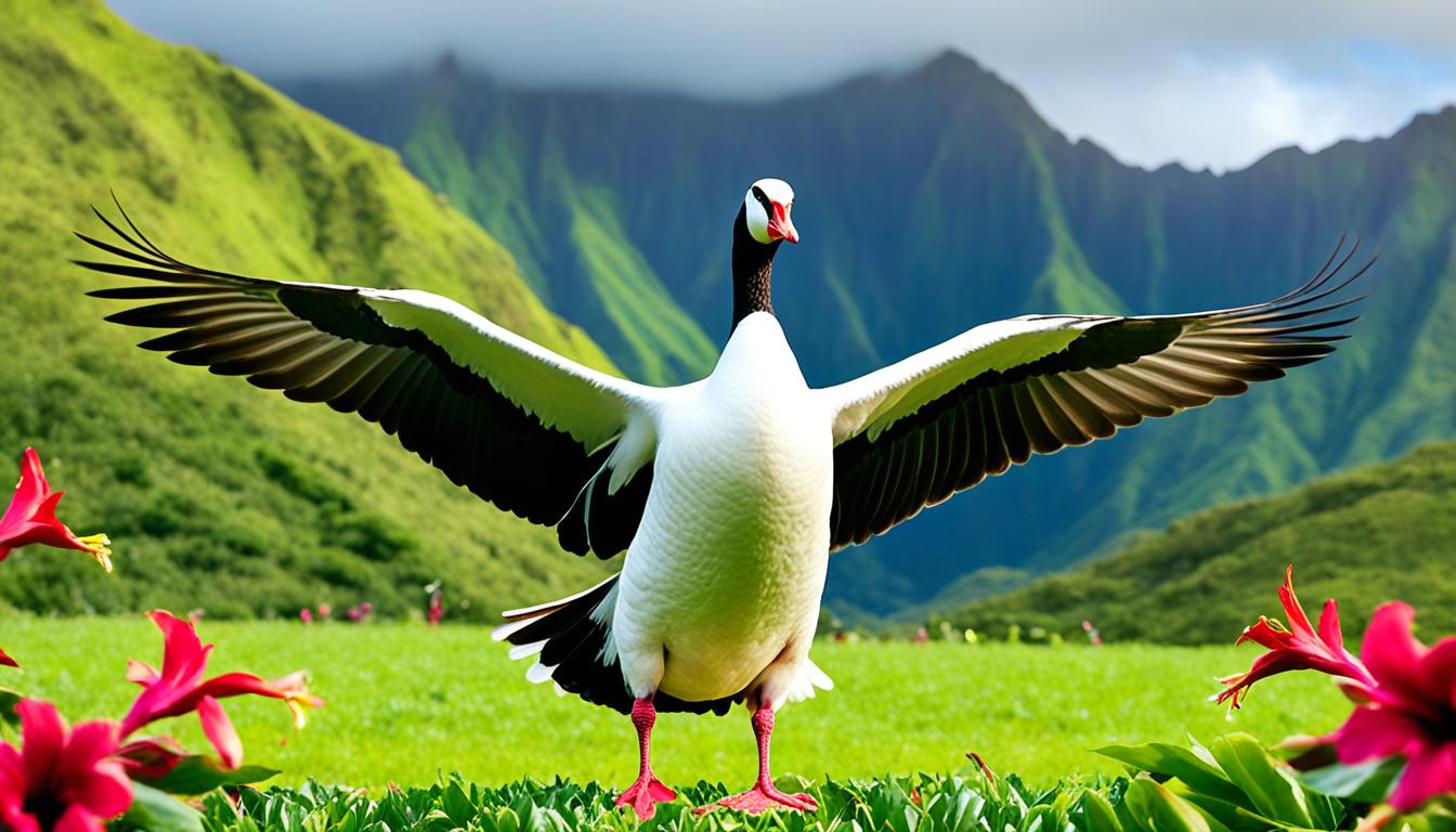 Nene Goose playing a role in Hawaiian culture