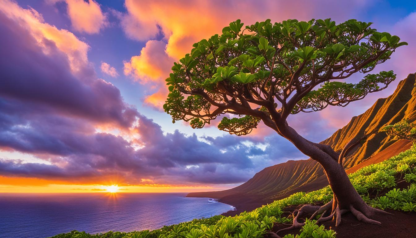 Kukui tree, the symbol of Hawaii